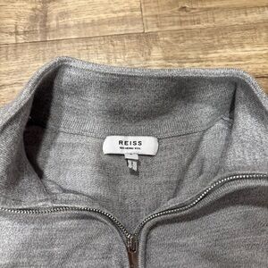 Reiss Light Gray Zip-Up Men's Sweater